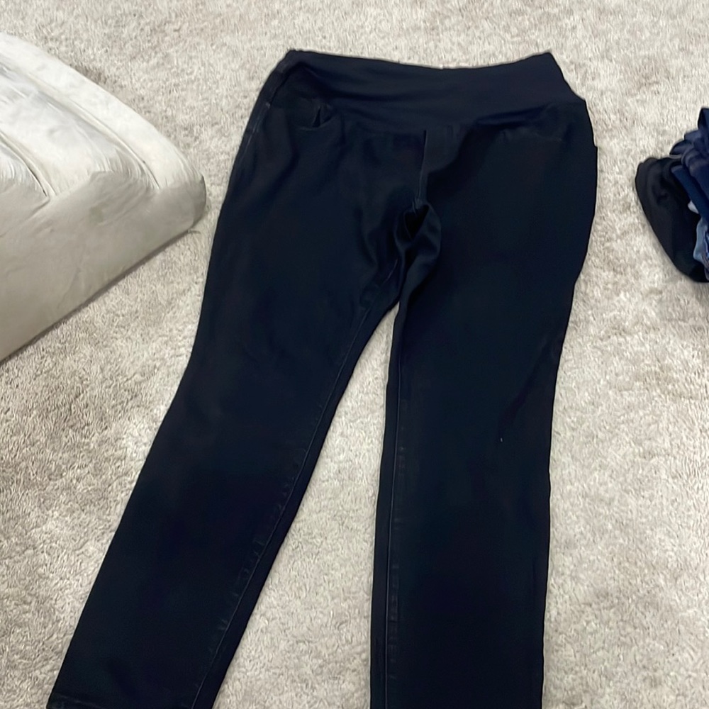 Full panel black skinny maternity jeans